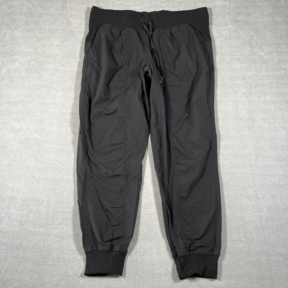 Lululemon Beyond the Studio Jogger Mid Rise Pant Womens 14 Black Nylon